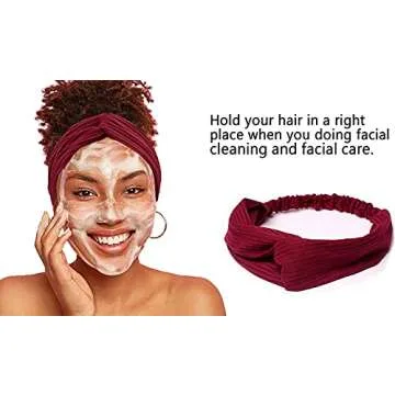 Ergonflow 10 Pack Headbands for Women Boho Bands Twisted Headband Criss Cross Head Wraps Bows Hair Accessories for Women and Girls