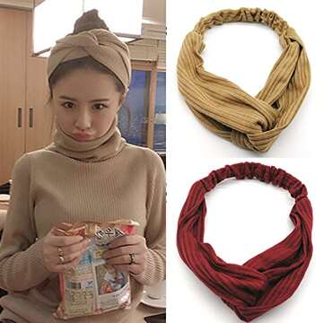 Ergonflow 10 Pack Headbands for Women Boho Bands Twisted Headband Criss Cross Head Wraps Bows Hair Accessories for Women and Girls