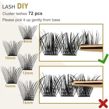 Lash Clusters B02 D Curl - 72 Gorgeous Eyelash Extensions