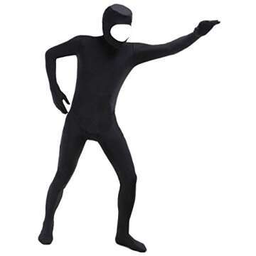 VSVO Face Open Zentai Spandex Bodysuit - Unisex Comfort with Stretch and Flexibility