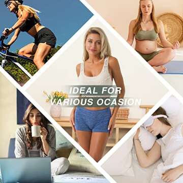 R RUXIA Women's Boyshort Panties Seamless Nylon Underwear Stretch Boxer Briefs 5 Pack