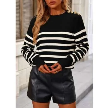 KIRUNDO Women's Striped Sweater Cozy & Stylish Pullover