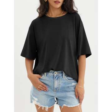 ATHMILE Oversized T Shirts for Women - Casual Comfort Tops
