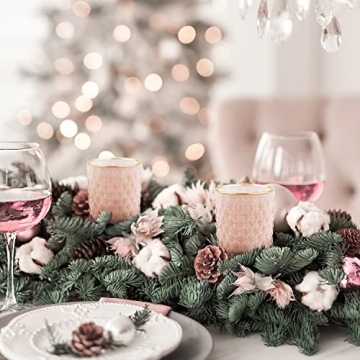 SHMILMH 24PC Glass Candle Holders Set for Elegant Events