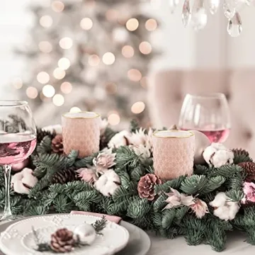 SHMILMH 24PC Glass Candle Holders Set for Elegant Events