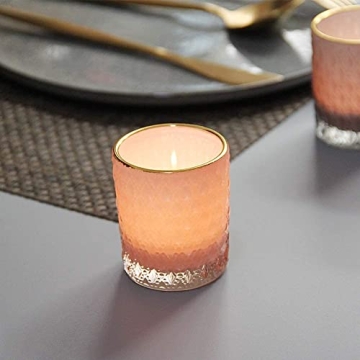 SHMILMH 24PC Glass Candle Holders Set for Elegant Events