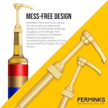 Gold Syrup Pumps - Perfect for Coffee & Desserts