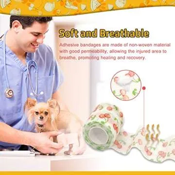 SafeSense Vet Wrap 6 Pack for Pets, Breathable & Self-Adhesive