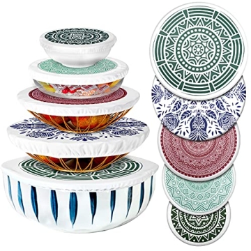 Patelai 10 Pcs Reusable Bowl Covers - Eco-Friendly Food Storage Lids