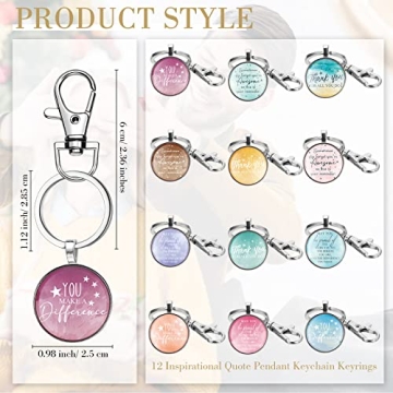 Inspirational Employee Appreciation Keychains Set