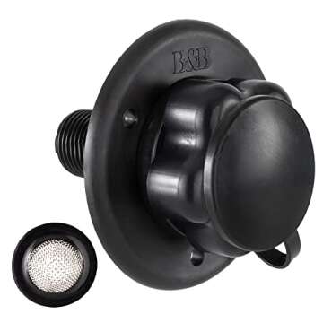 RecPro RV City Water Fill Inlet - Plastic Flange for RVs