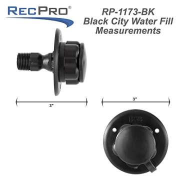 RecPro RV City Water Fill Inlet - Plastic Flange for RVs