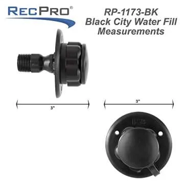 RecPro RV City Water Fill Inlet - Plastic Flange for RVs