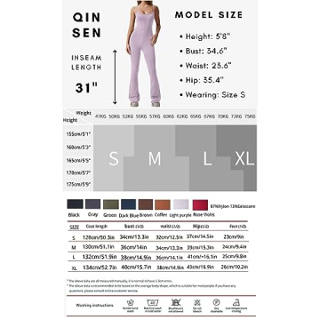 Stylish QINSEN Women's Bodycon Jumpsuit - Perfect Fit!