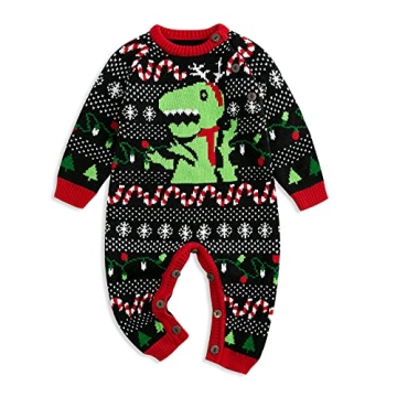 Simplee Kids Ugly Christmas Sweater – Family Matching Knitted Jumpsuit for Holiday Fun