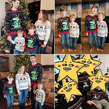 Simplee Kids Ugly Christmas Sweater Family Matching Outfits