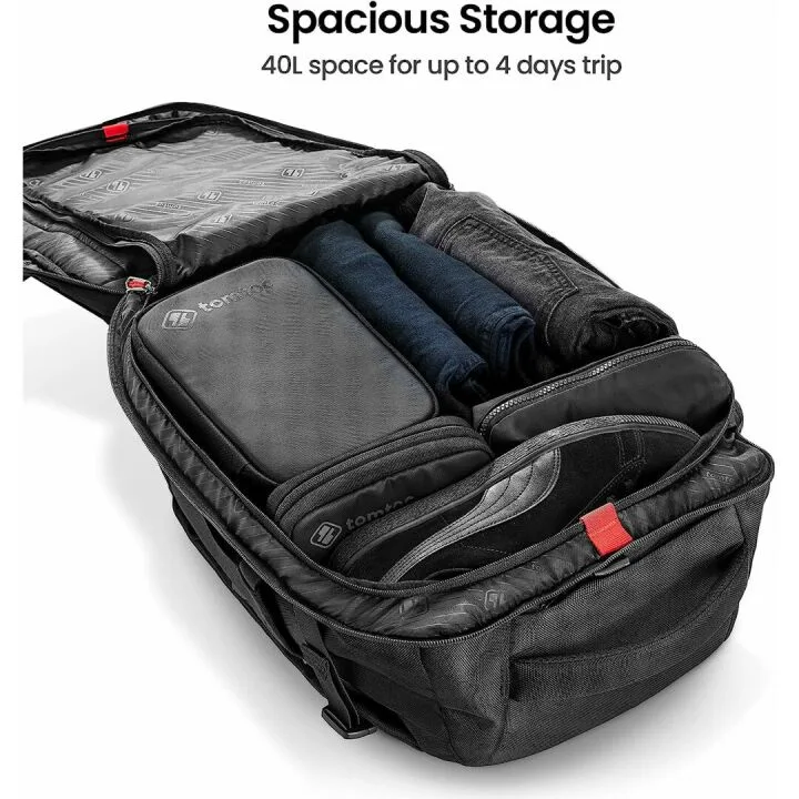 tomtoc Travel Backpack - 40L Lightweight & Stylish