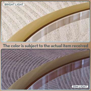 SAYGOER Round Side Table Small Gold End Table for Small Spaces 11.8" x 19.7" Narrow Couch Night Stand Modern Bedside Table for Living Room Bedroom, Easy Assembly