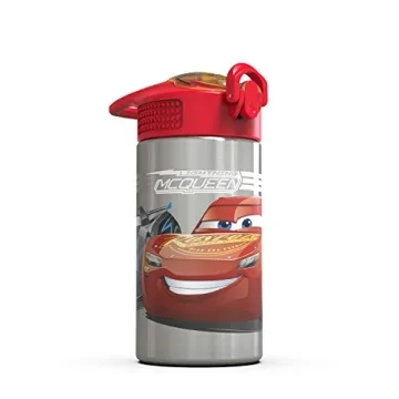 Zak Disney Cars 3 Stainless Steel Kids Water Bottle