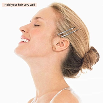 Sparkly 24 Pcs Rhinestone Bobby Pins for Women