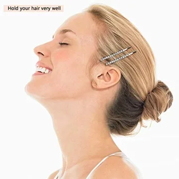 Sparkly 24 Pcs Rhinestone Bobby Pins for Women