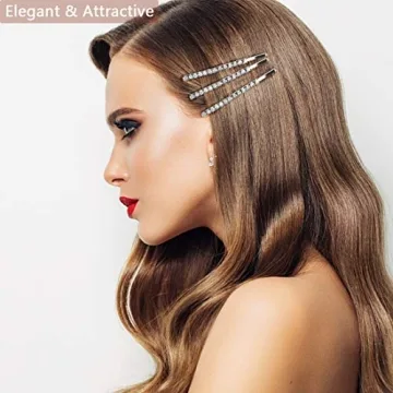 Sparkly 24 Pcs Rhinestone Bobby Pins for Women