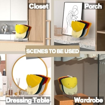 QKEWURO 2024 New Hat Stand for Baseball Caps Display and Organizer , No Install Acrylic Hat Holder for 14 Baseball Caps for Bedroom, Closet, Dresser (2PCS)