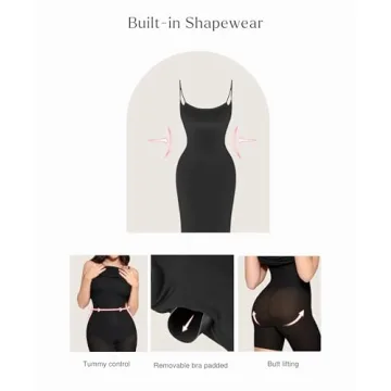 Popilush Shapewear Dress Comfort Style Built-in Bra
