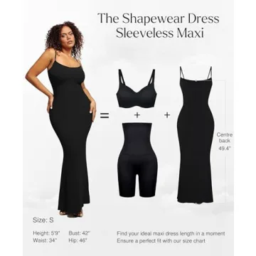Popilush Shapewear Dress Comfort Style Built-in Bra