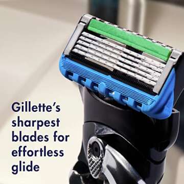 Gillette Fusion ProGlide Razors, Men 1 Gillette Razor, 4 Razor Blade Refills, Shields Against Skin Irritation