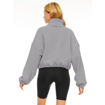 AUTOMET Women's Cozy Half Zip Pullover Sweatshirt