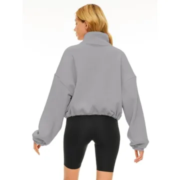 AUTOMET Women's Cozy Half Zip Pullover Sweatshirt