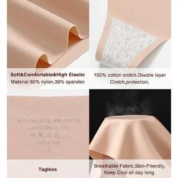 High Waisted Seamless Thongs for Women - 6 Pack