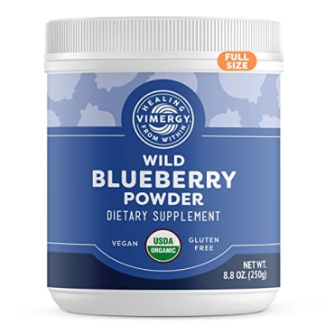 Vimergy Wild Blueberry Powder – Protects Brain Health* - Supports Cardiovascular Function* – Org...