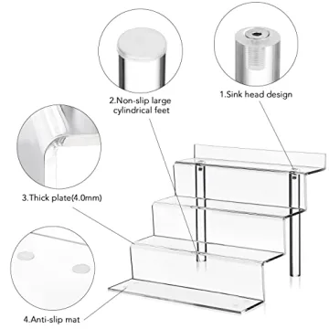 Elegant YIDITTHOPE 4 Tier Acrylic Display Organizer