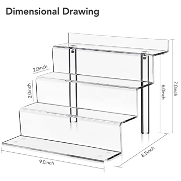 Elegant YIDITTHOPE 4 Tier Acrylic Display Organizer