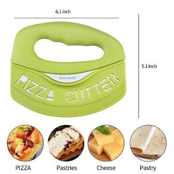 Suanyok Pizza Cutter - Super Sharp Kitchen Tool for Easy Slicing