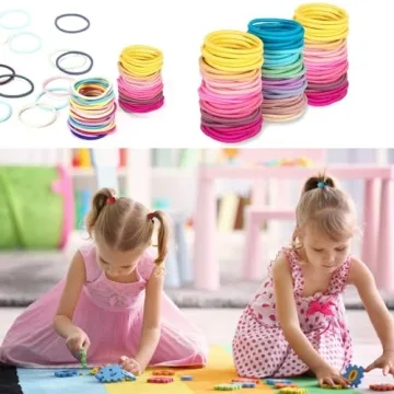 200PCS No Crease Elastic Hair Ties for Kids Girls Toddler