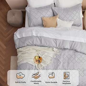 Bedsure King Comforter Set - Elegant Boho Chic Bedding