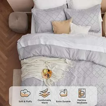 Bedsure King Comforter Set - Elegant Boho Chic Bedding