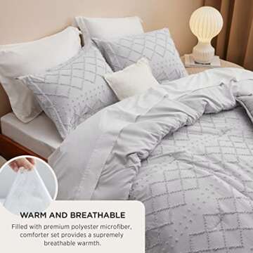 Bedsure King Comforter Set - Elegant Boho Chic Bedding