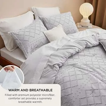 Bedsure King Comforter Set - Elegant Boho Chic Bedding
