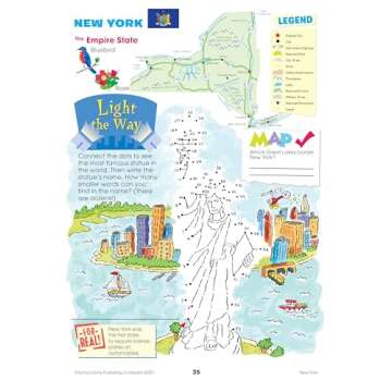 School Zone Travel the Great States Workbook: 64 Pages, 3rd Grade, Geography, Map-Reading, United States, Ages 8+ (Activity Zone Book Series)