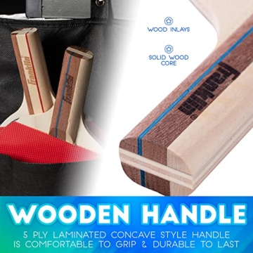 4 Player Table Tennis Set with Paddles and Balls