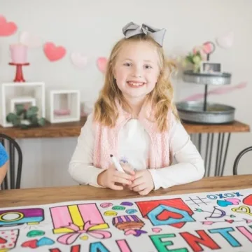 Tiny Expressions Giant Valentine Coloring Poster 30" x 72"