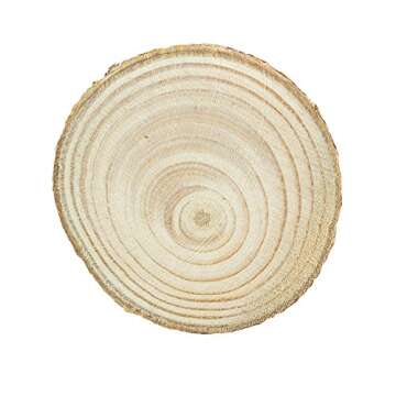 Super Z Outlet Mini Assorted Size Natural Color Tree Bark Wood Slices Round Log Discs for Arts & Crafts, Home Hanging Decorations, Event Ornaments (5-8cm, 20pcs)