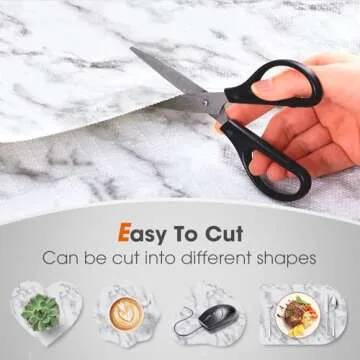 ALIUNI Non-Slip Shelf Liner With Marble Design