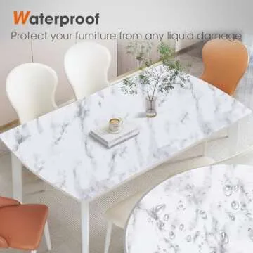 ALIUNI Non-Slip Shelf Liner With Marble Design