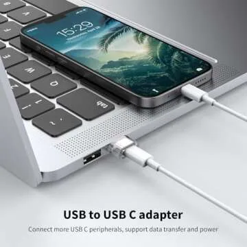 USB to USB C Adapter 5 Pack,USB C Female to A Male Charger Converter Compatible with Apple Watch Ultra iWatch,iPhone 16/15/ Pro Max Plus,iPad,Samsung Galaxy S23,Car, Laptop,Charger, Quest Link, etc.