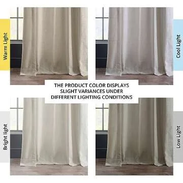 HPD HALF PRICE DRAPES Premium Heavy Faux Linen Curtains for Living Room (1 Panel), 50W x 108L Light Filtering Curtains 108 Inches Long Window Curtains for Bedroom, Melted Cream